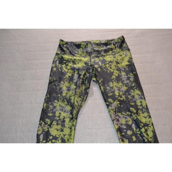 38555 Under Armour Gym Pants Active Neon Green Size Large Compression Fit Womens - Picture 3 of 6